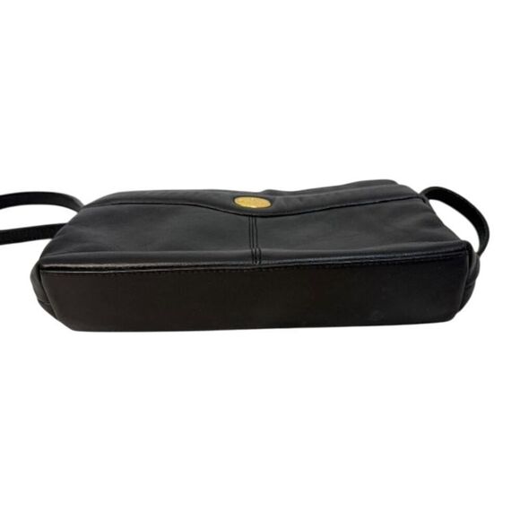 Etienne Aigner Black Leather Purse Crossbody Shoulder Bag Logo Retro - Picture 3 of 5
